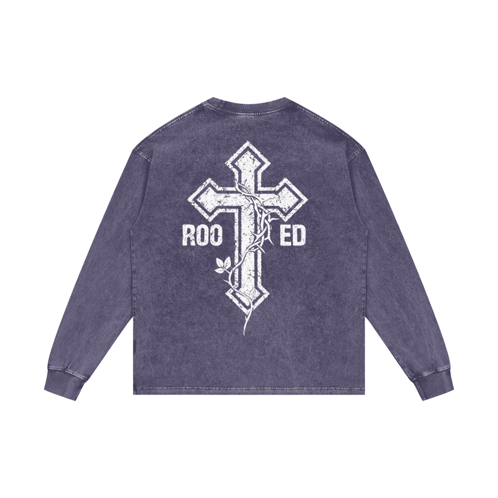 Acid Wash Oversize Long Sleeve T-Shirt