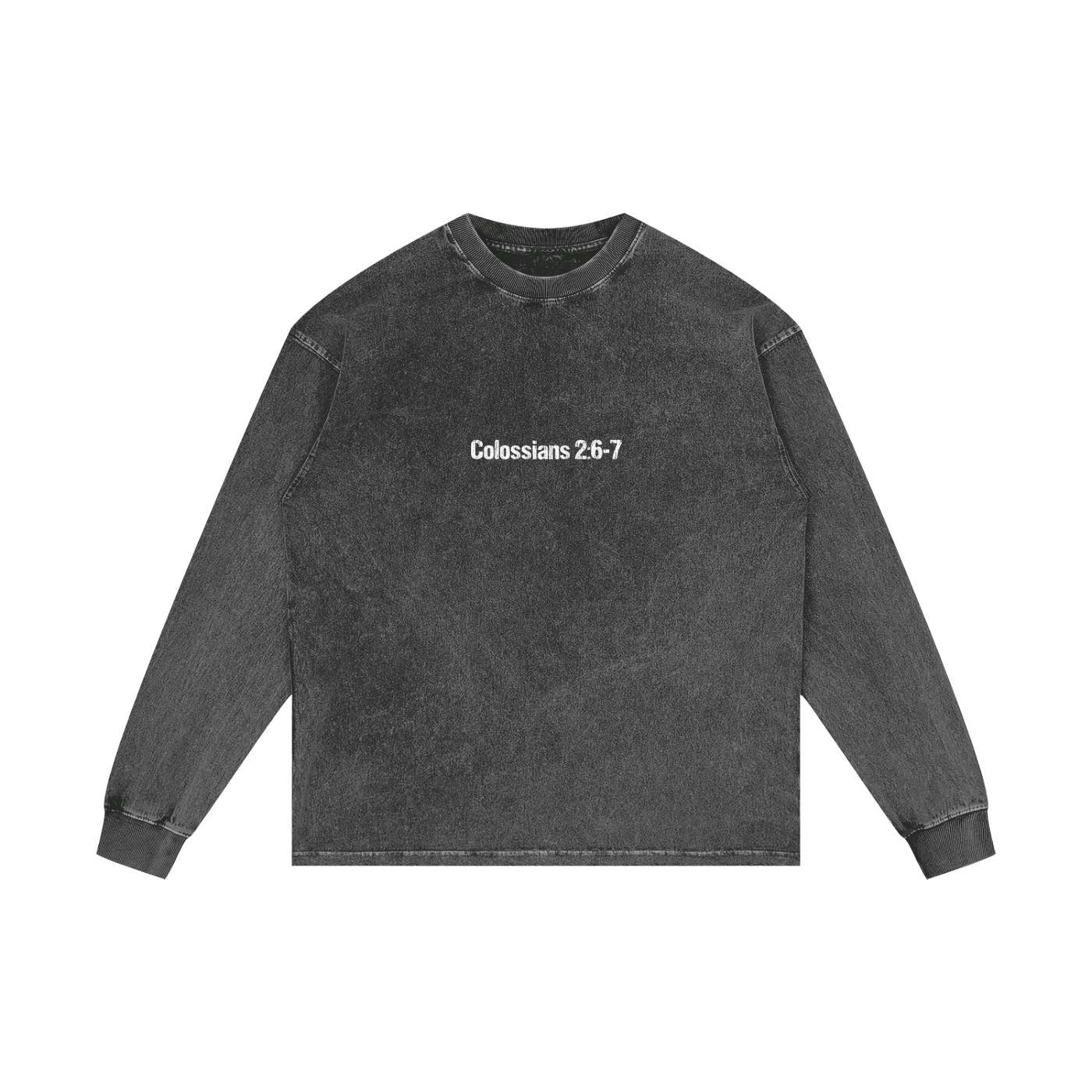 ROOTED Acid Wash Oversize Long Sleeve Shirt