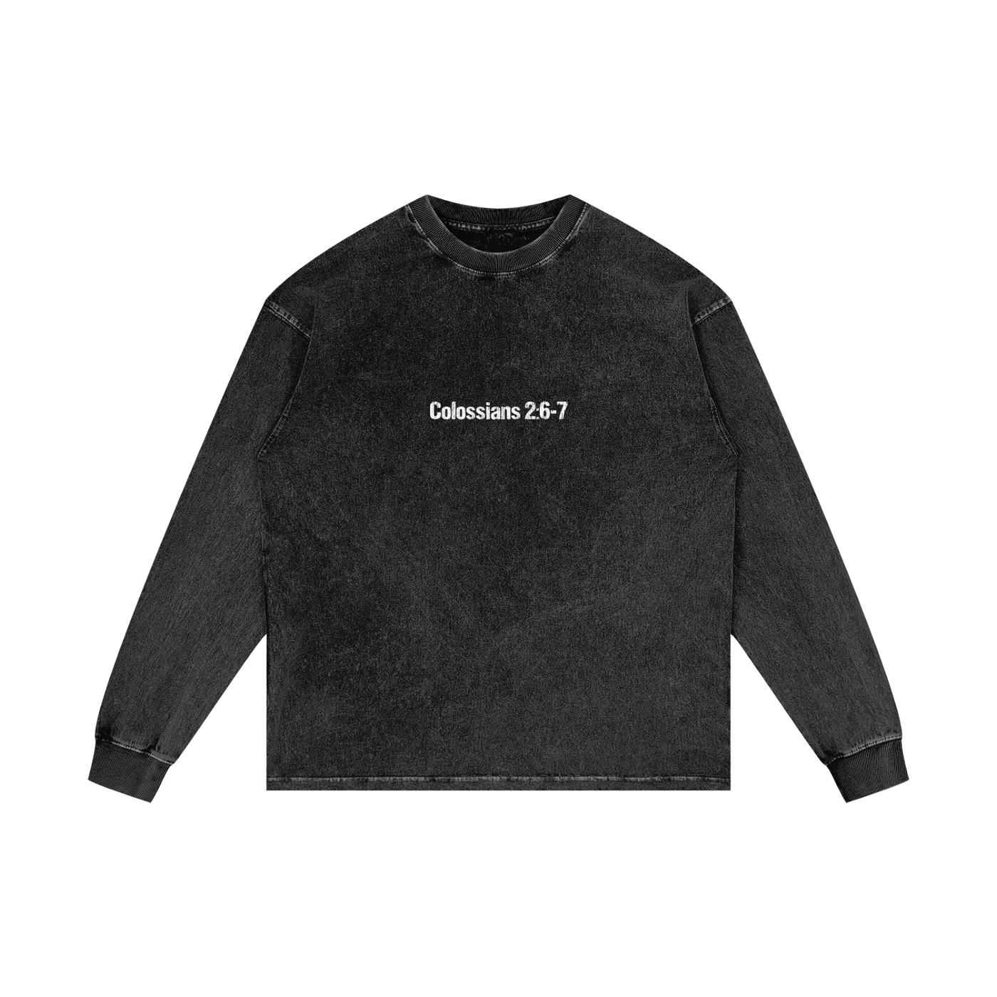 ROOTED Acid Wash Oversize Long Sleeve Shirt