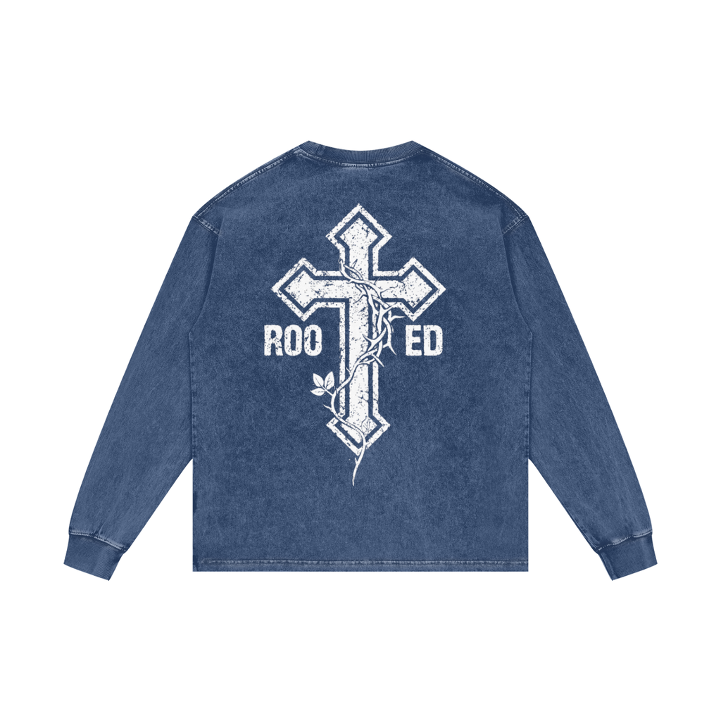 Acid Wash Oversize Long Sleeve T-Shirt