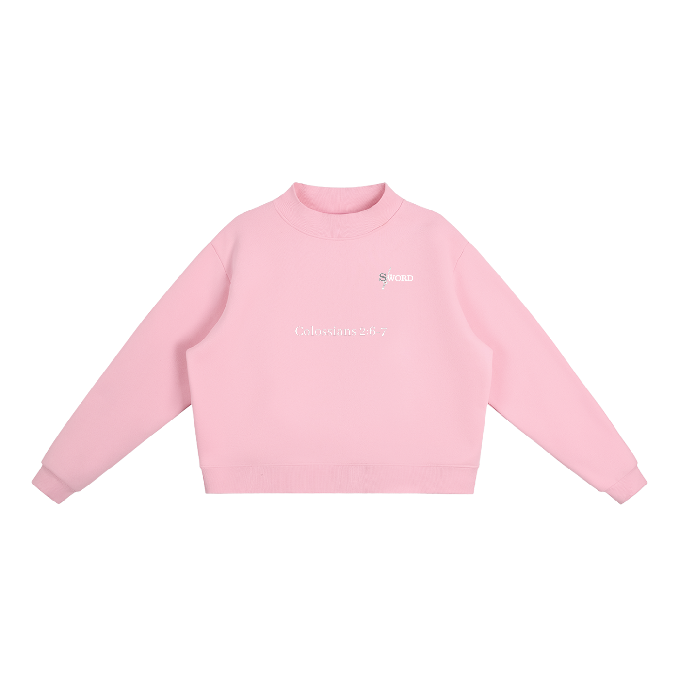 ROOTED Fleece Mock-Neck Crew Sweatshirt