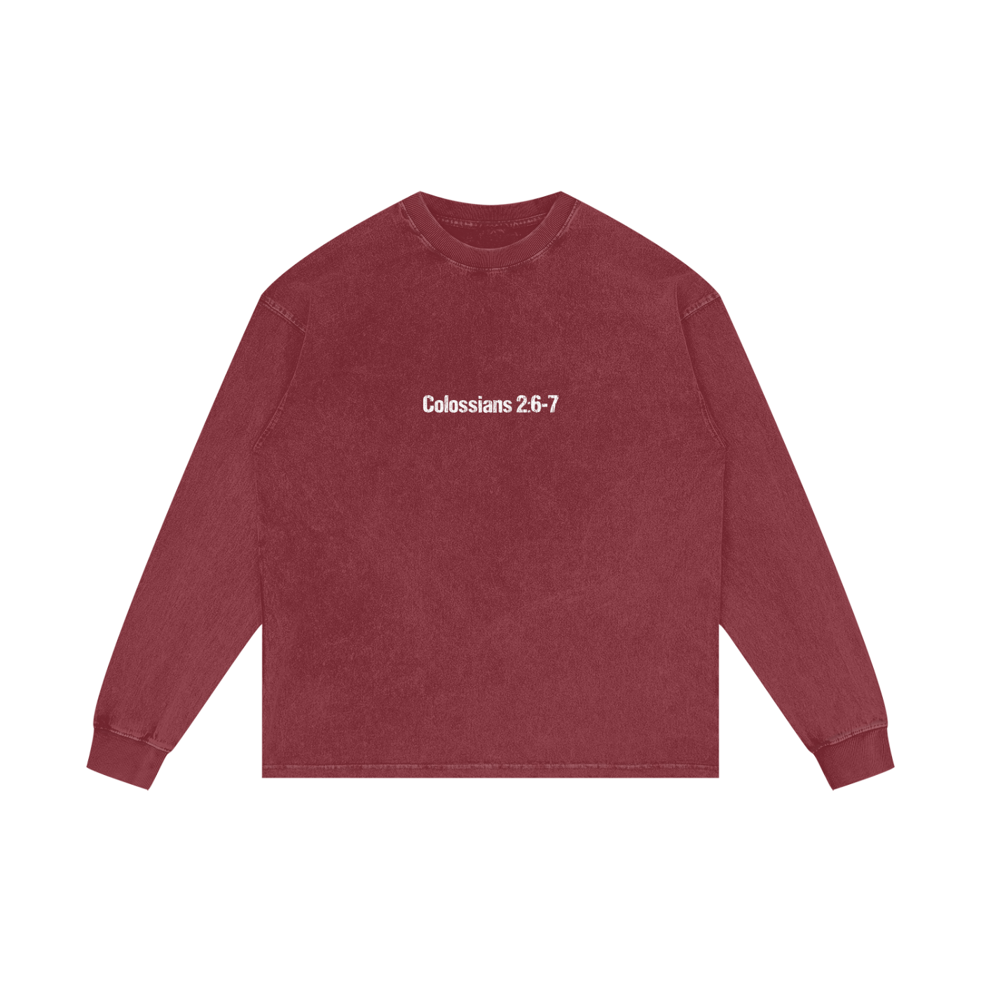 ROOTED Acid Wash Oversize Long Sleeve Shirt