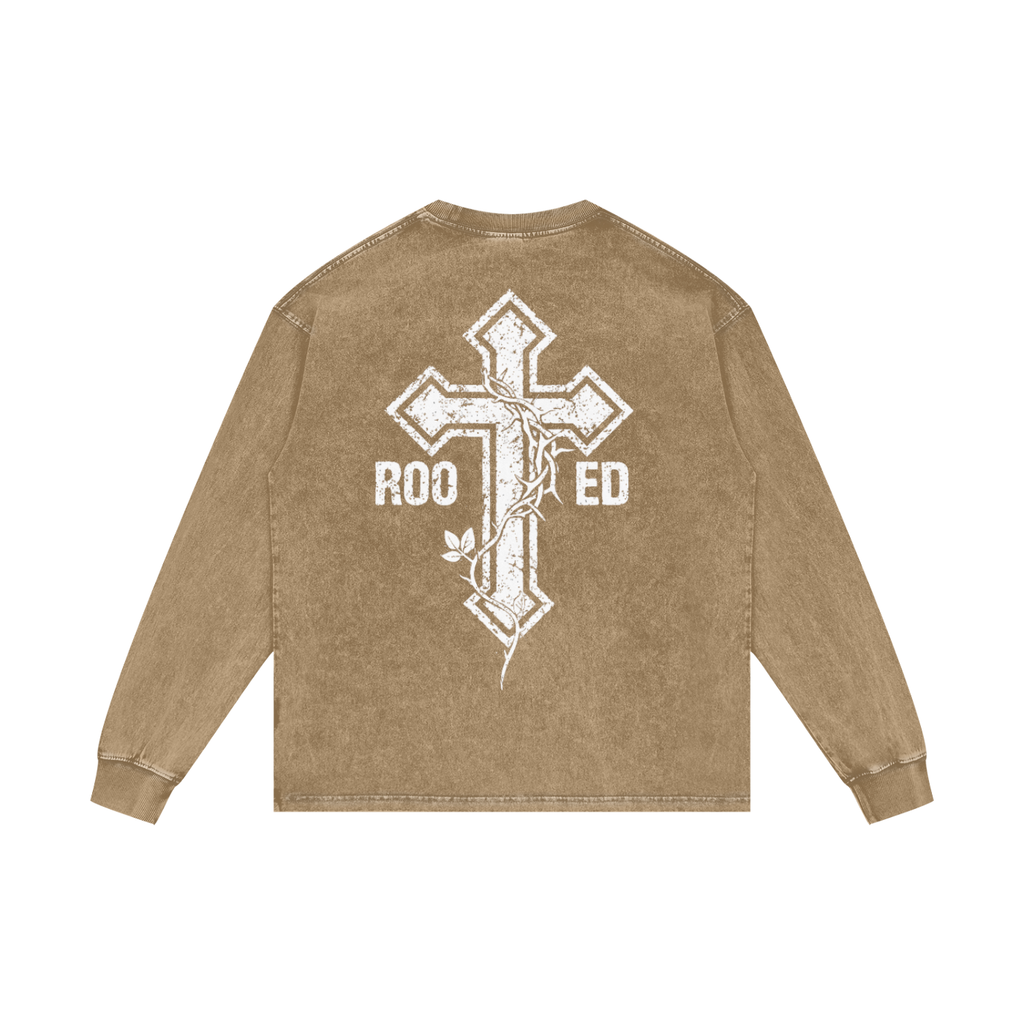 Acid Wash Oversize Long Sleeve T-Shirt