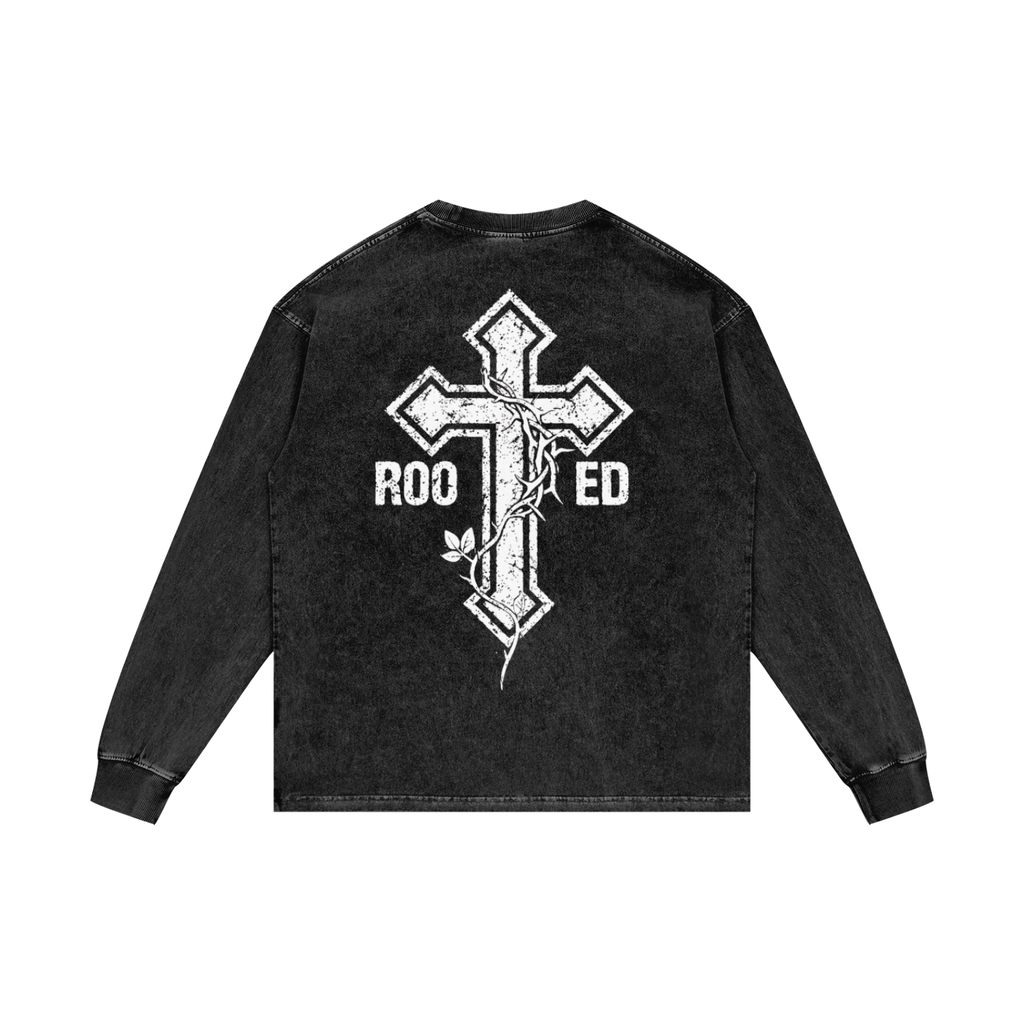 Acid Wash Oversize Long Sleeve T-Shirt