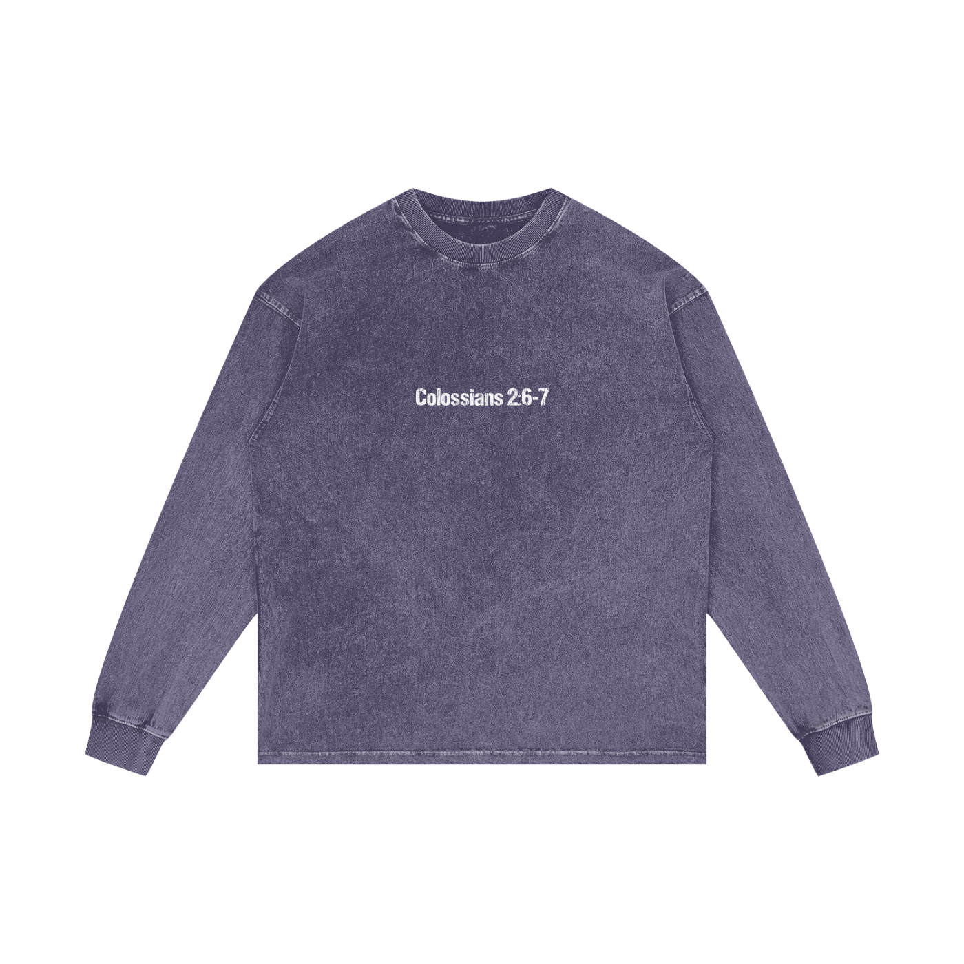 ROOTED Acid Wash Oversize Long Sleeve Shirt
