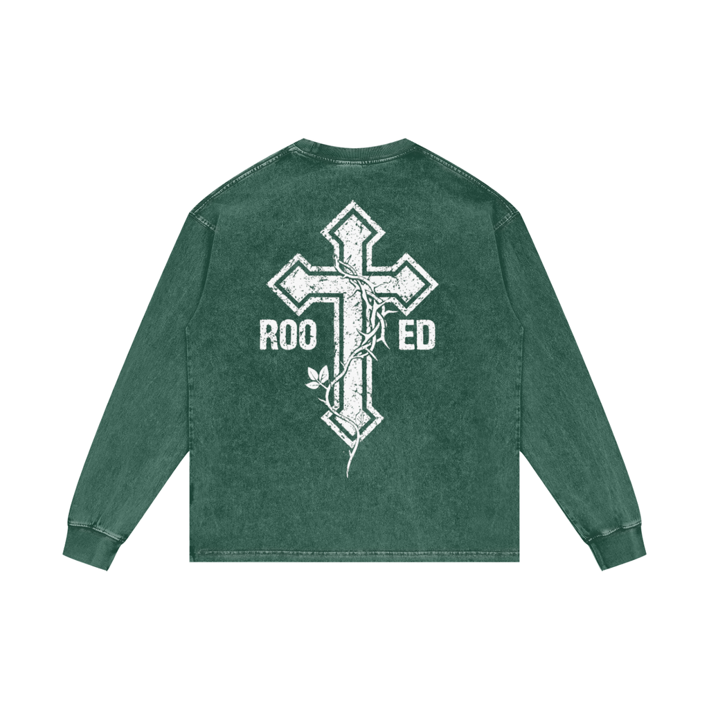 Acid Wash Oversize Long Sleeve T-Shirt