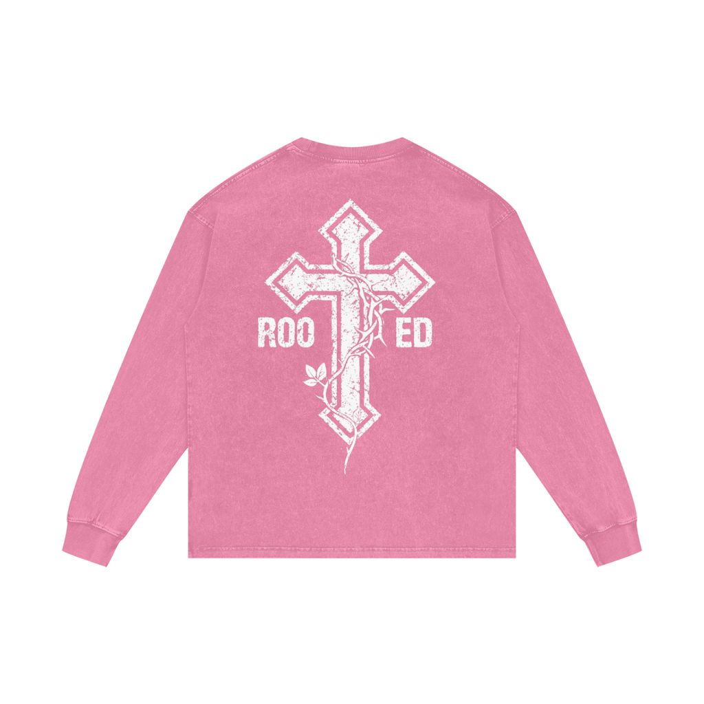 Acid Wash Oversize Long Sleeve T-Shirt