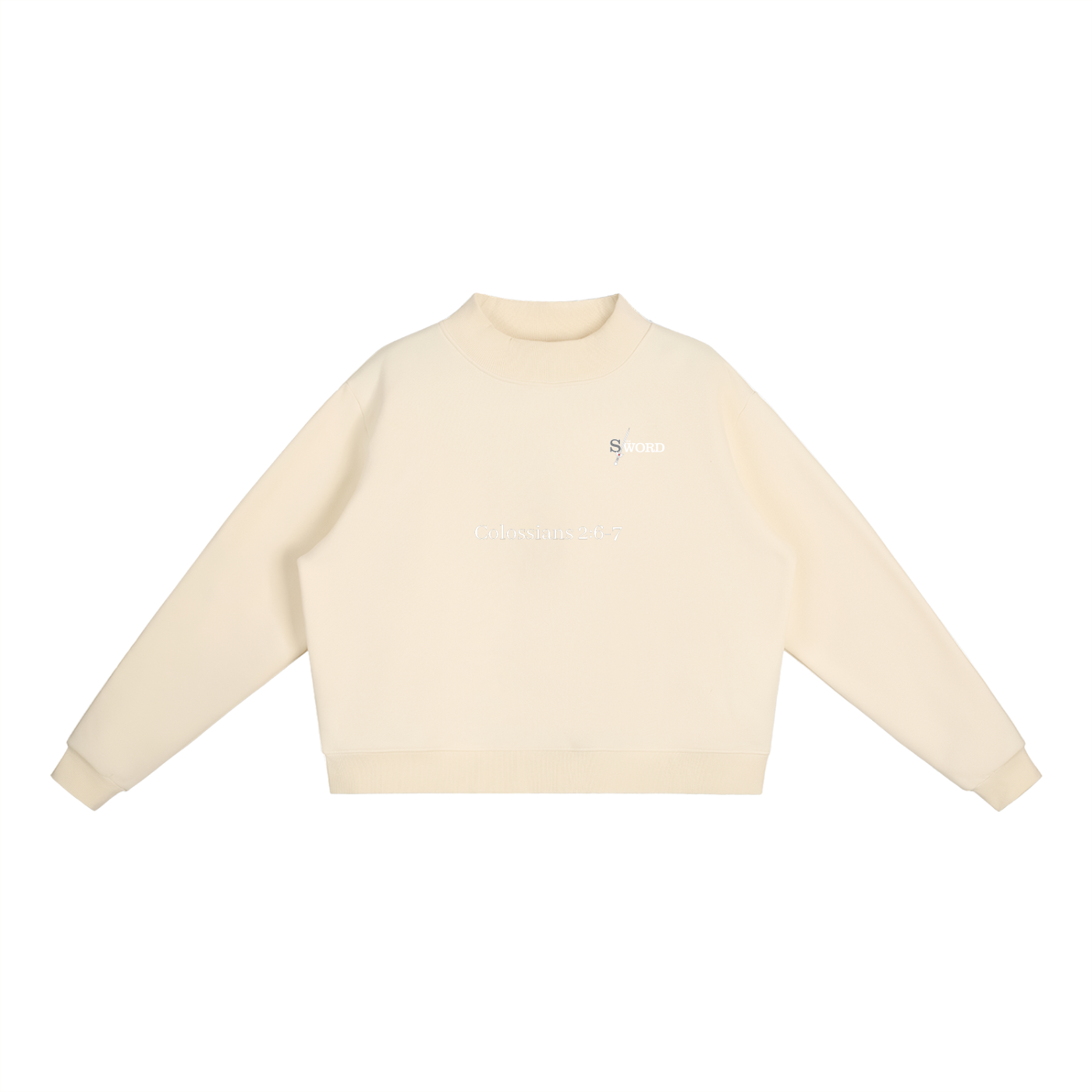 ROOTED Fleece Mock-Neck Crew Sweatshirt