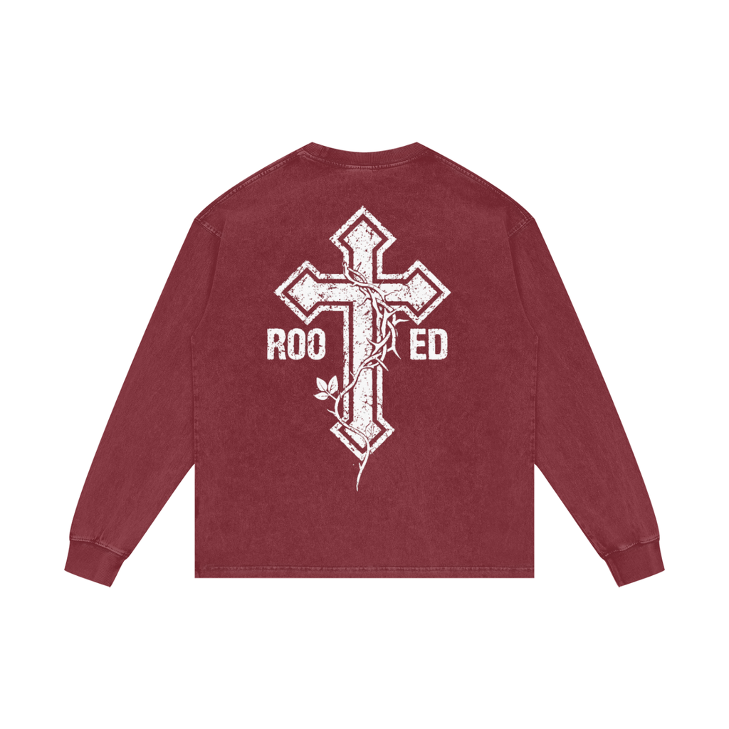 Acid Wash Oversize Long Sleeve T-Shirt