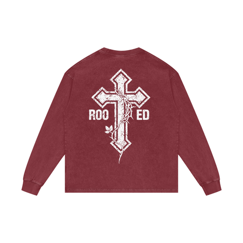 Acid Wash Oversize Long Sleeve T-Shirt