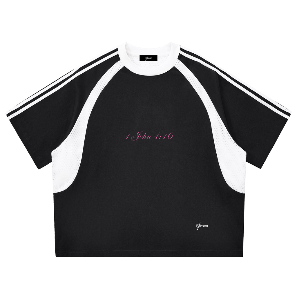 Loving God Panel Mesh T-shirt